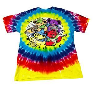 Liquid Blue Size L Grateful Dead Tie Dye Short Sleeve Bear Jamboree T-Shirt